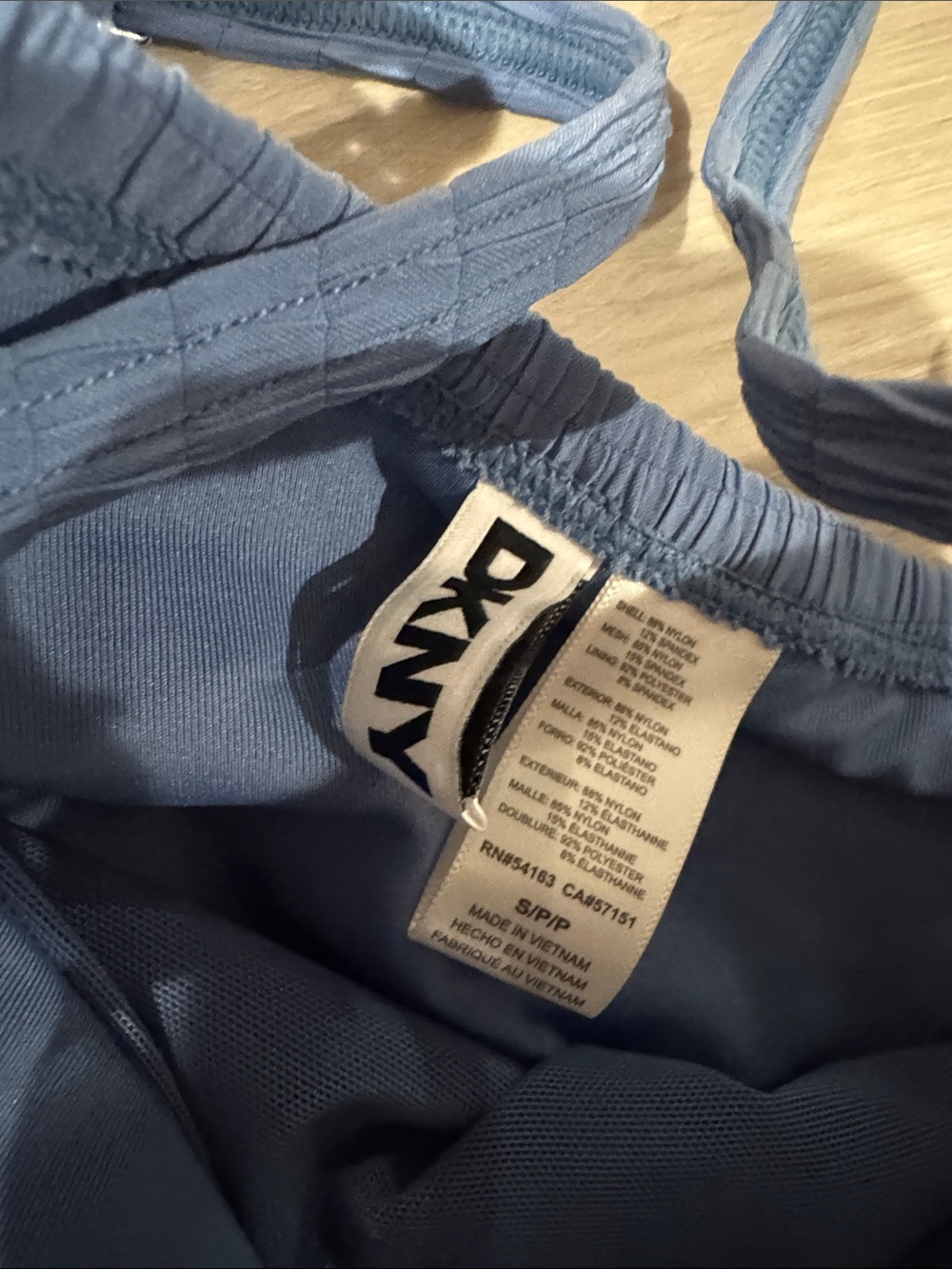 DKNY One-Piece Swimsuit in Blue and White - Picture 2 of 2